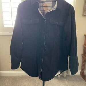 Corduroy/Fleece Reversible Button Up Schaket.  Brand New, Never Worn.